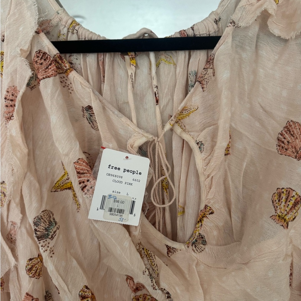 Free People Cream Butterfly Print Dress